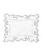 Boudoir Pillowcase with Ogee Motif and Hand-Scalloped Edges, 30cm x 40cm