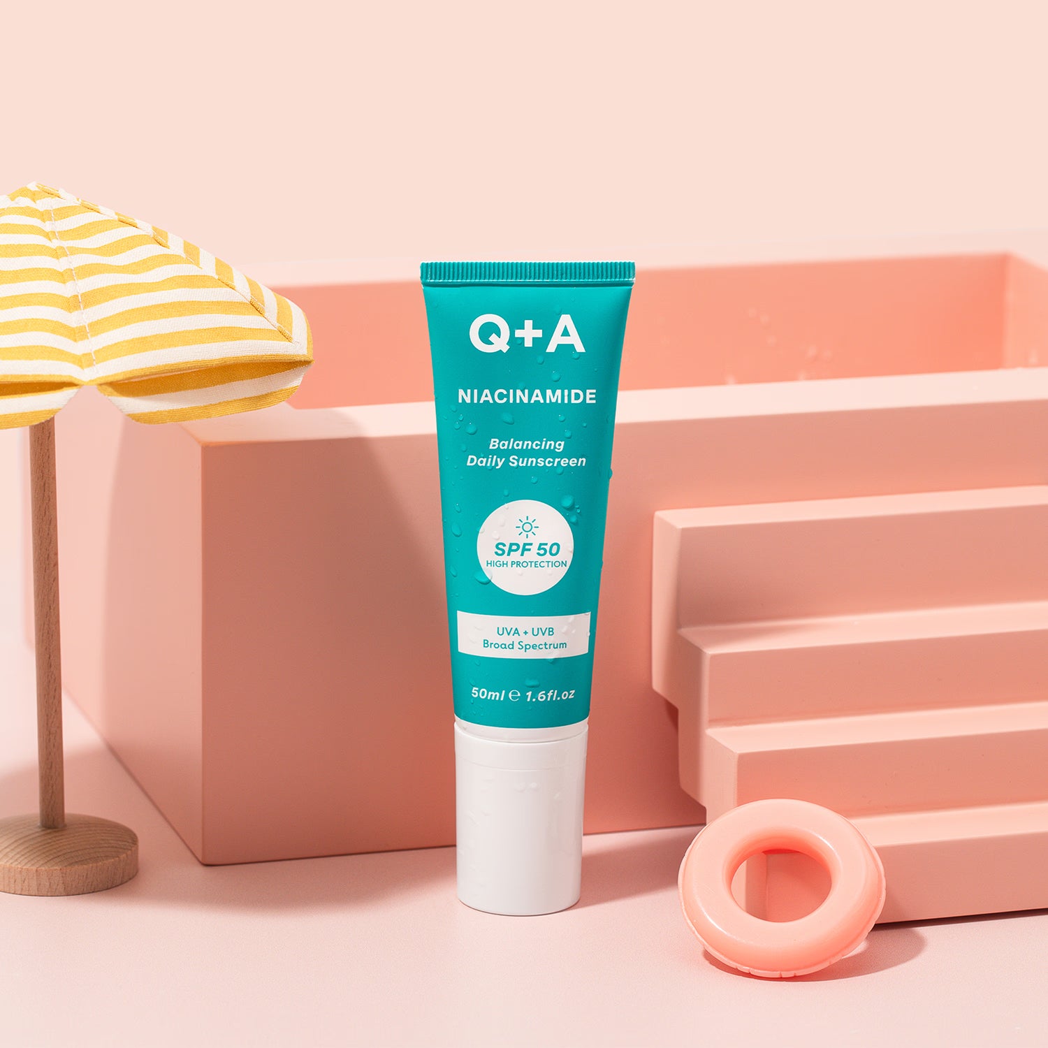 Q+A Peptide SPF50 Anti-Ageing Daily Facial Sunscreen 50ml