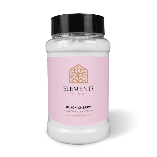 Elements of Home black cherry carpet freshener 500g, imported from the UK