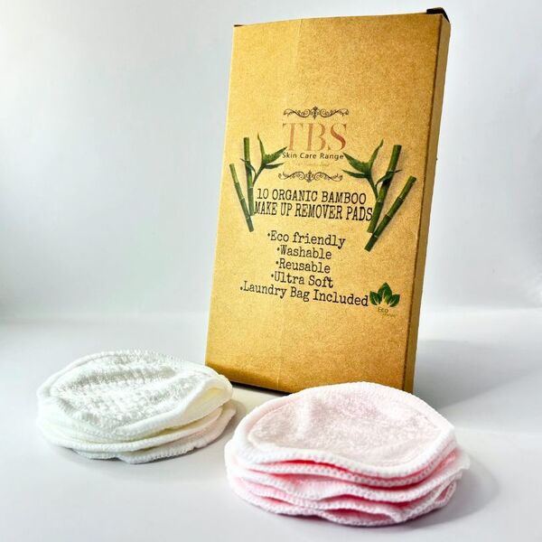 TBS bamboo makeup remover pads 10 count, imported from the UK