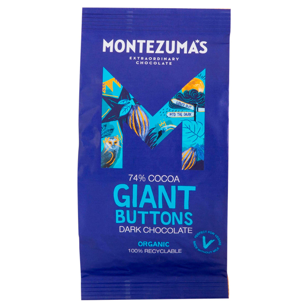 Montezuma’s Organic 73% Cocoa Dark Chocolate Buttons Bag 90g