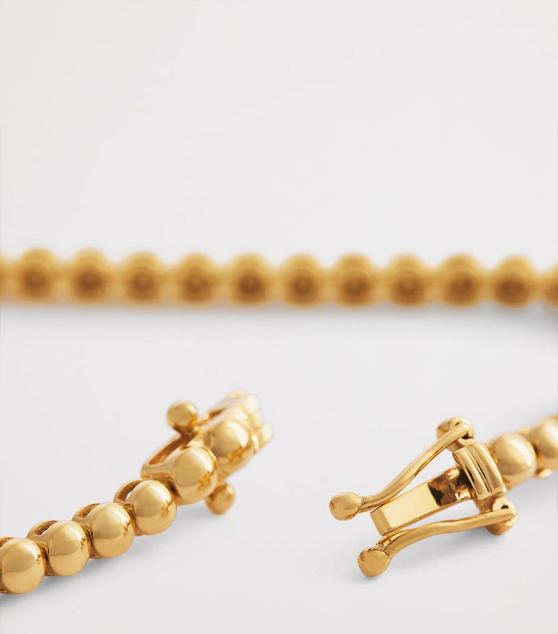 Jennifer Meyer yellow gold diamond tennis bracelet - British product