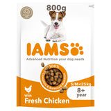 IAMS for Vitality Senior Dog Dry Food Small & Medium Breed with Fresh Chicken 800g Dry dog food Sainsburys   