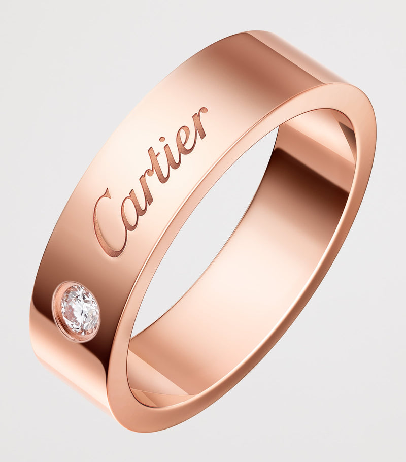 Cartier rose gold wedding ring with diamond - British product