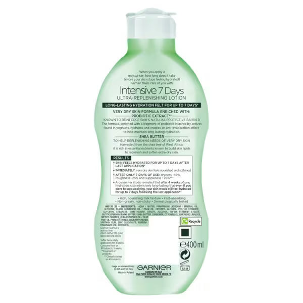 Garnier Intensive 7 Days Aloe Body Lotion 400ml, UK version