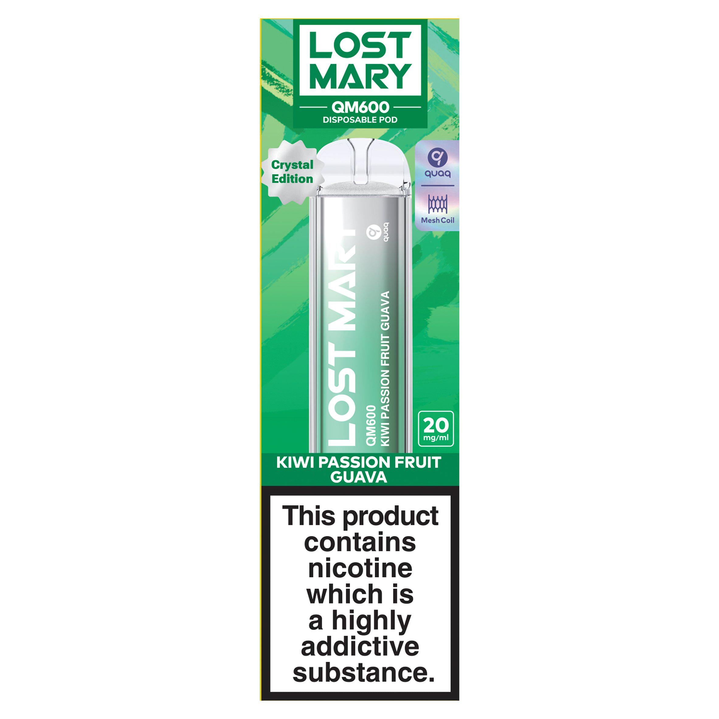 Lost Mary Disposable Pod QM600 Kiwi Passion Fruit Guava GOODS Sainsburys   