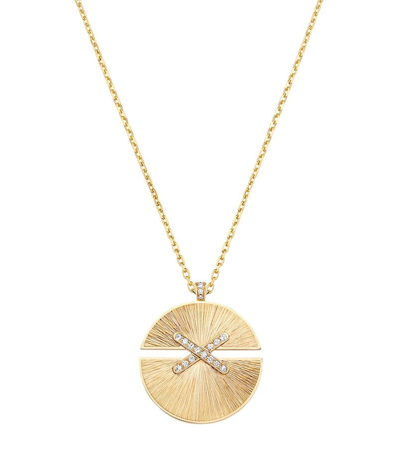 Chaumet Jeux de Liens Harmony pendant necklace 18kt gold diamonds - British product