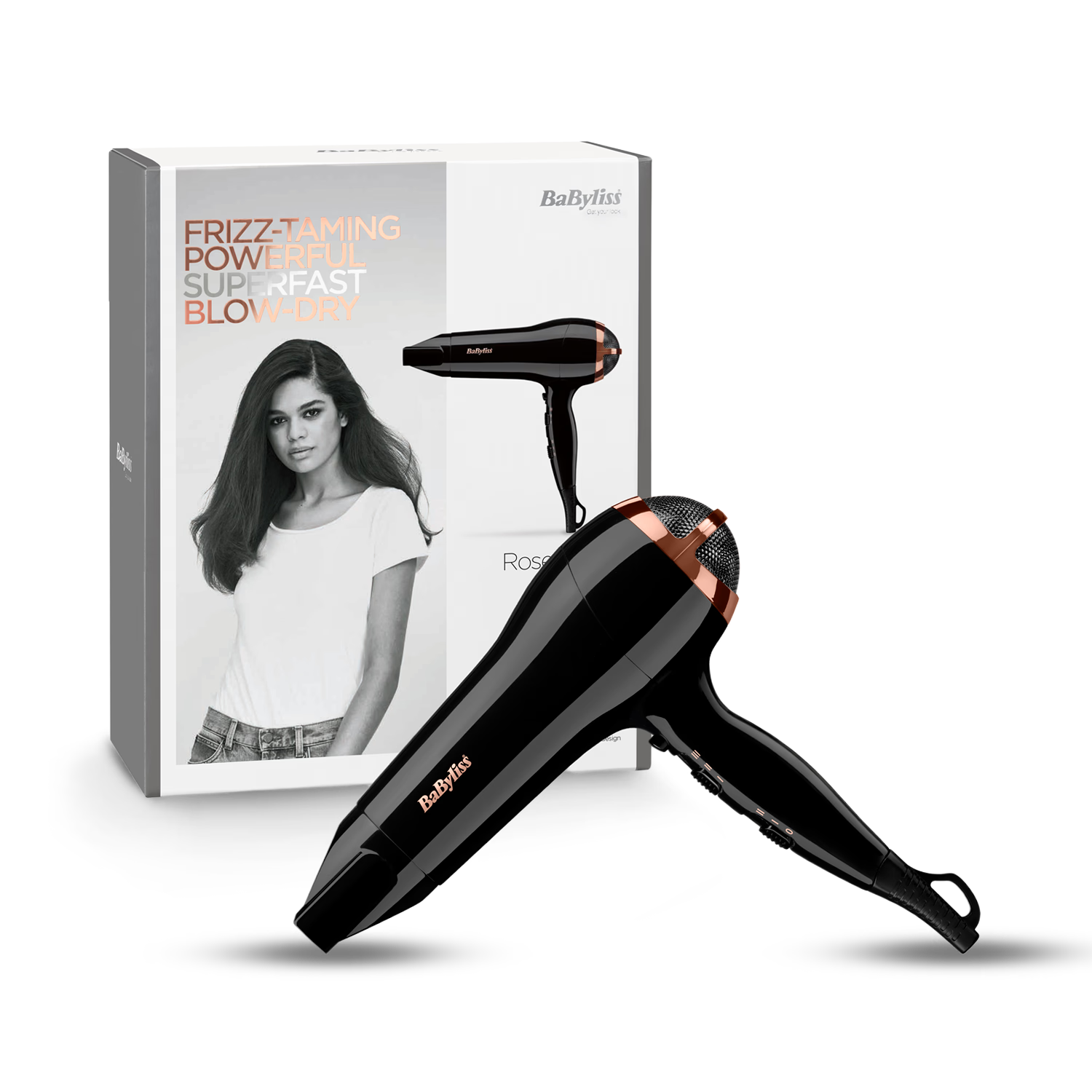 BaByliss Rose Lustre hair dryer 2400W - British product
