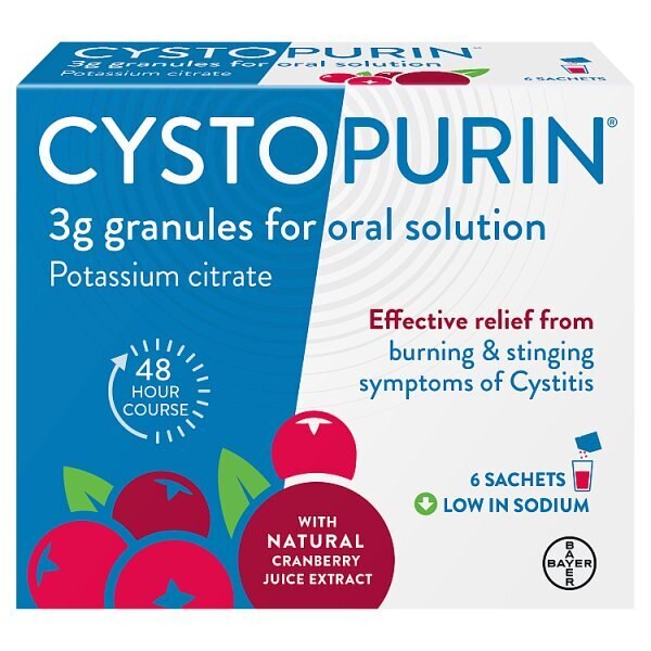 Cystopurin Cystitis Relief with Cranberry Juice 6 Sachets GOODS Superdrug   