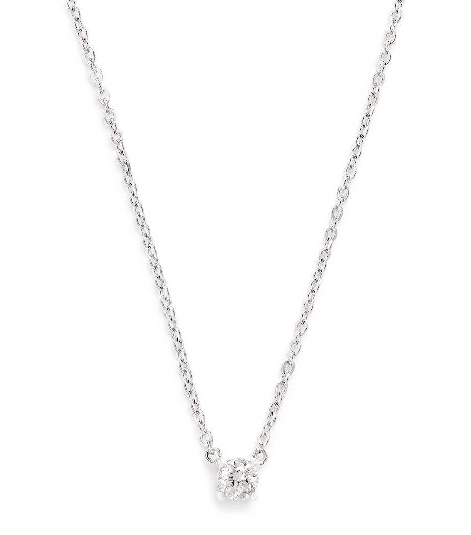 Harrods white gold diamond pendant necklace 0.25ct (British brand)