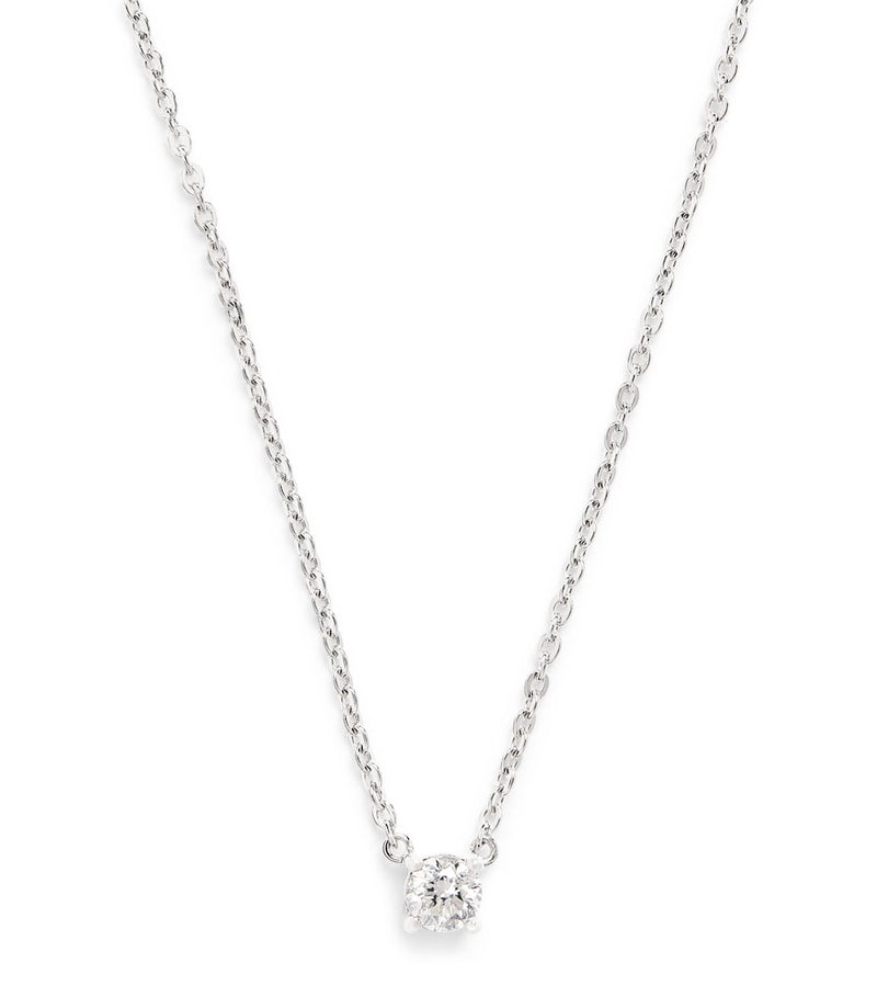 Harrods white gold diamond pendant necklace 0.25ct (British brand)