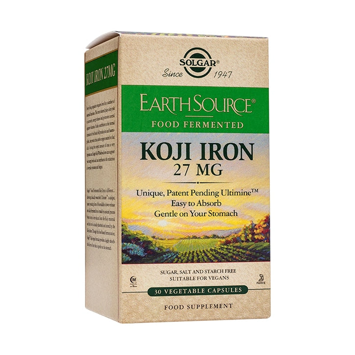 Solgar Earth Source Food Fermented Koji Iron 30 Capsules