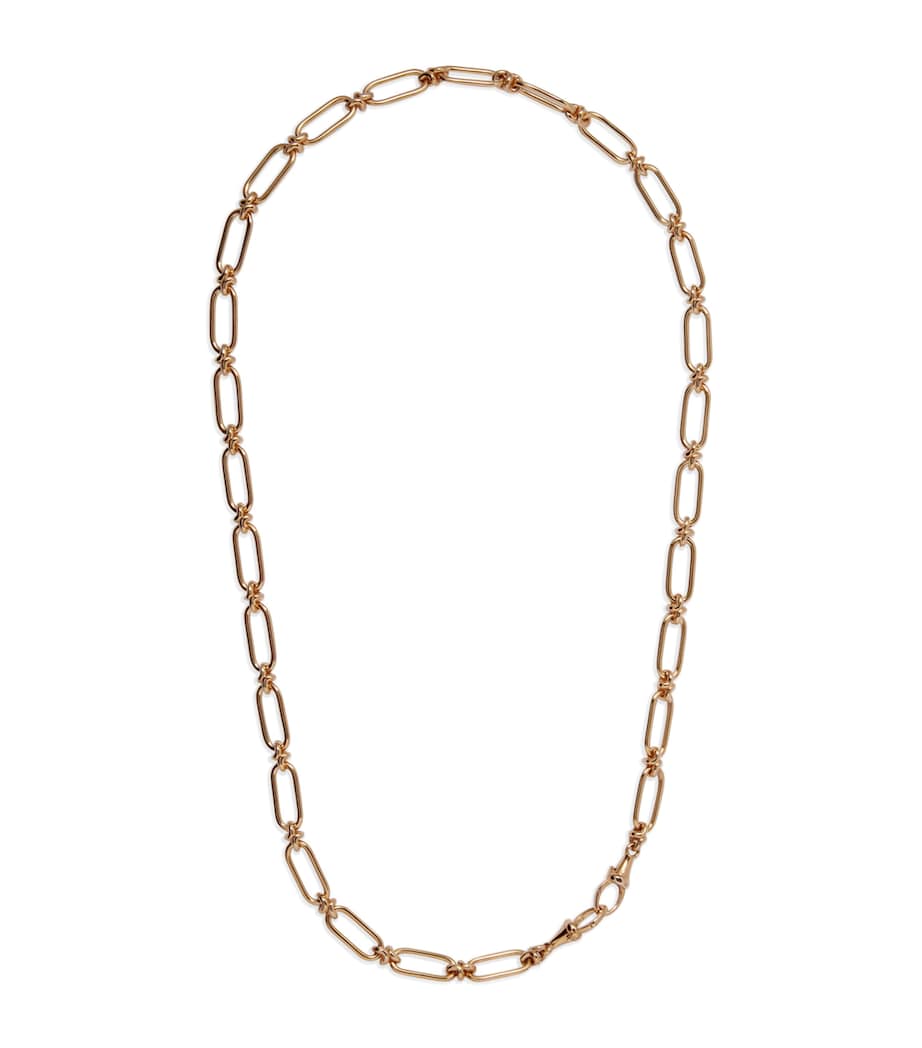 Annoushka yellow gold knuckle bold link chain necklace, UK version