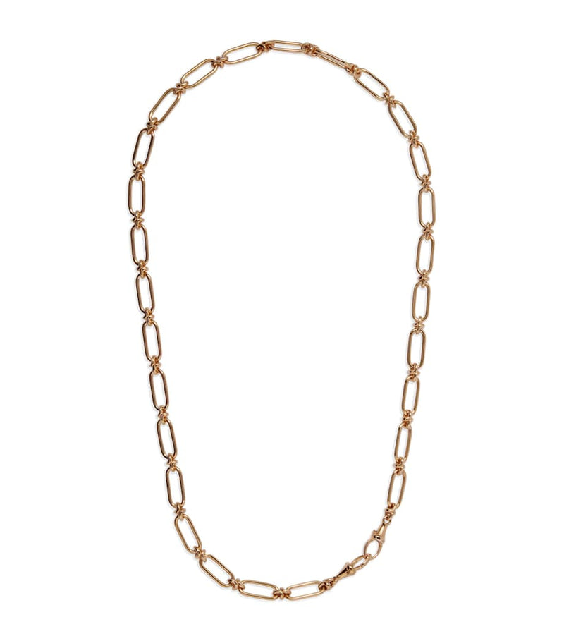 Annoushka yellow gold knuckle bold link chain necklace, UK version