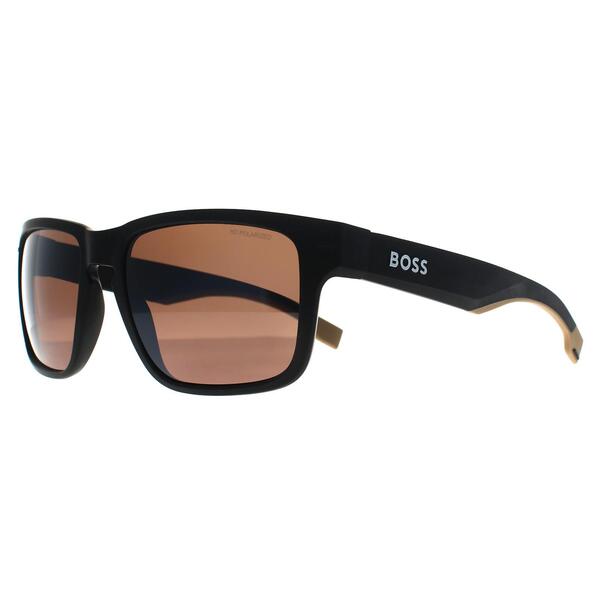 Hugo Boss BOSS 1497/S polarised matte black sunglasses, imported from the UK