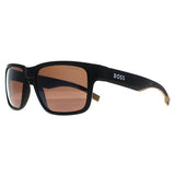 Hugo Boss BOSS 1497/S polarised matte black sunglasses, imported from the UK
