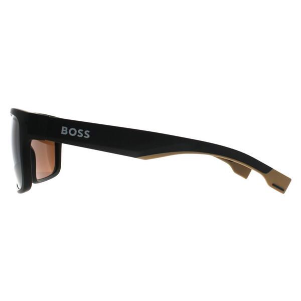 Hugo Boss BOSS 1497/S polarised matte black sunglasses, imported from the UK
