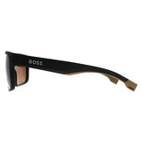 Hugo Boss BOSS 1497/S polarised matte black sunglasses, imported from the UK