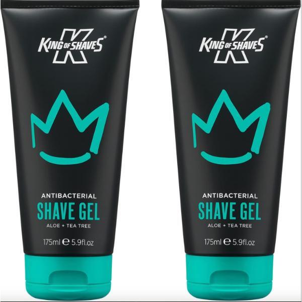 King of Shaves antibacterial shaving gel 2x175ml (British brand)