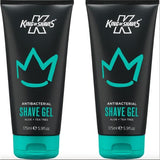 King of Shaves antibacterial shaving gel 2x175ml (British brand)