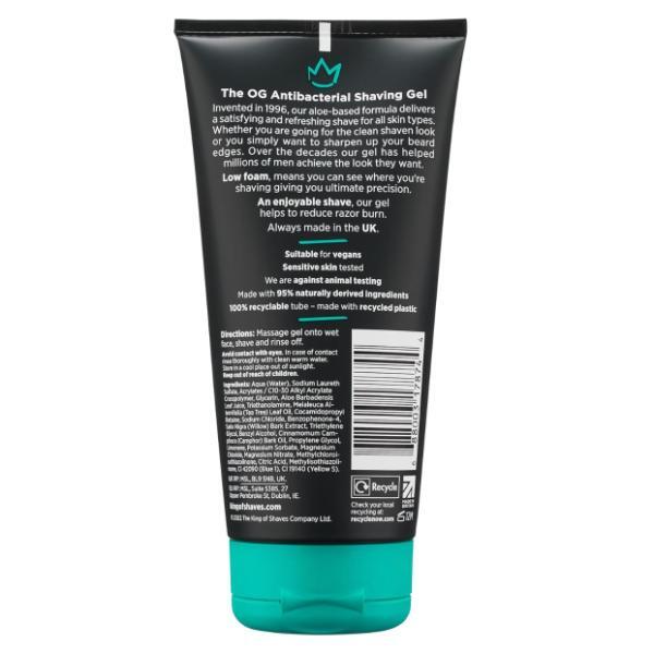 King of Shaves antibacterial shaving gel 2x175ml (British brand)