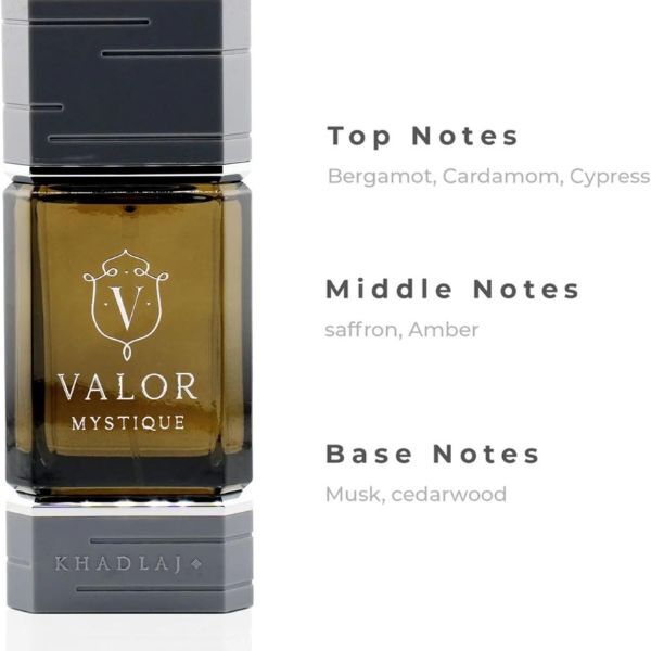 Khadlaj Valor Mystique 100ml EDP perfume, UK version
