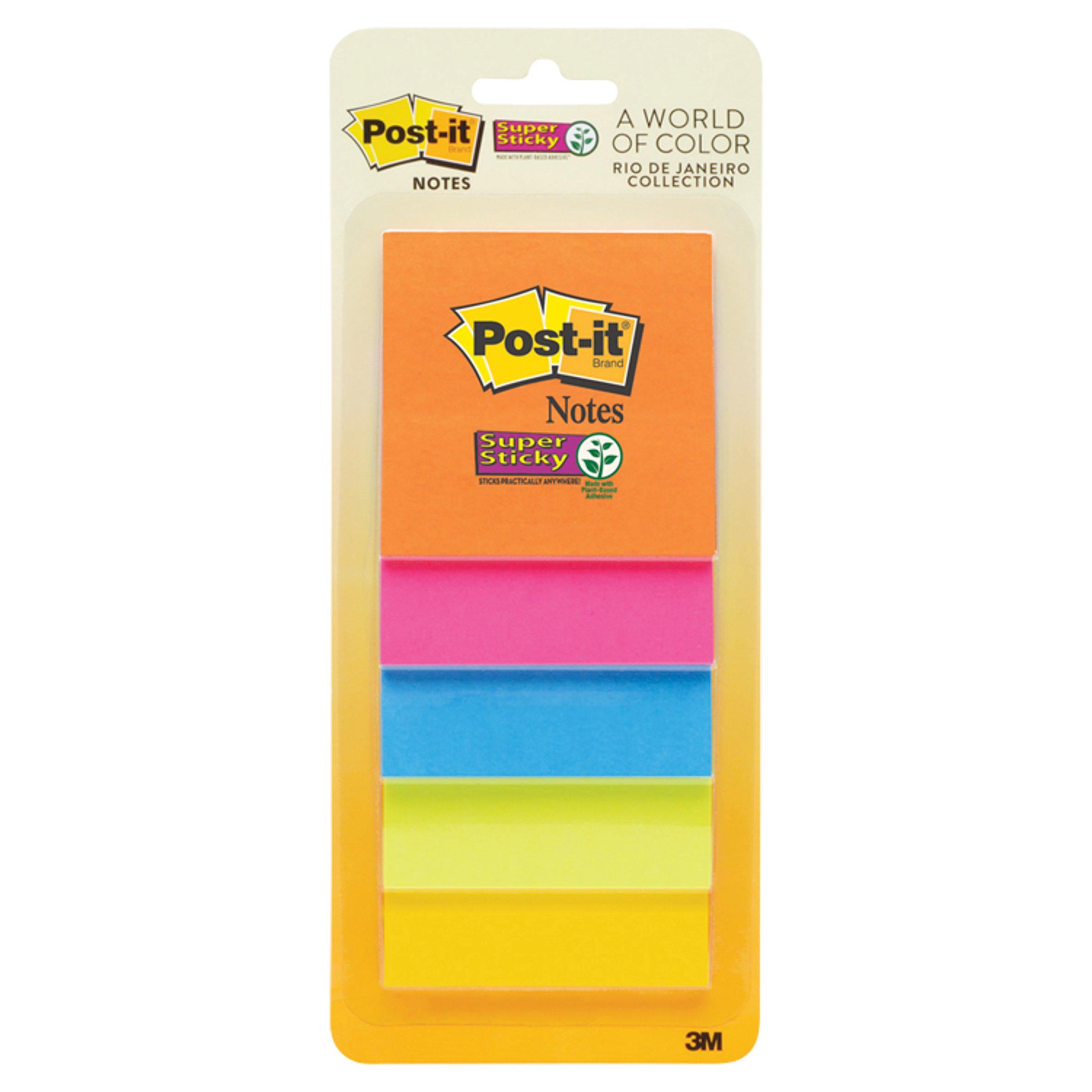 Post-it® Notes 3321-5SSAU Rio De Janeiro Collection 5 Pads of 45 Sheets 76mmx76mm bakeware Sainsburys   