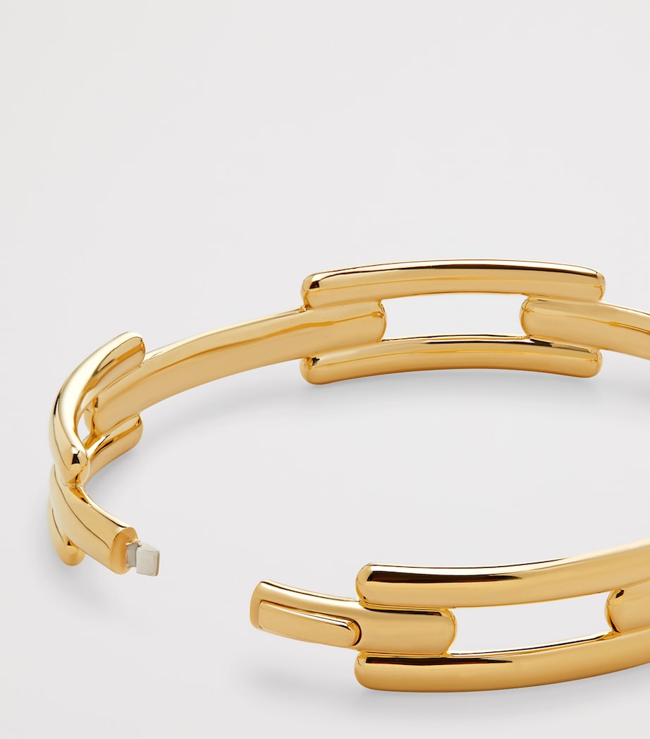Monica Vinader gold vermeil signature link bangle - British product