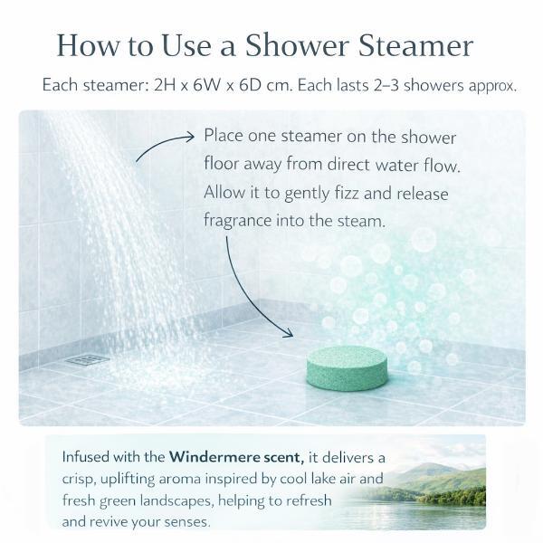 Candlelight Bukhara Windermere shower steamers pack of 4 (British brand)
