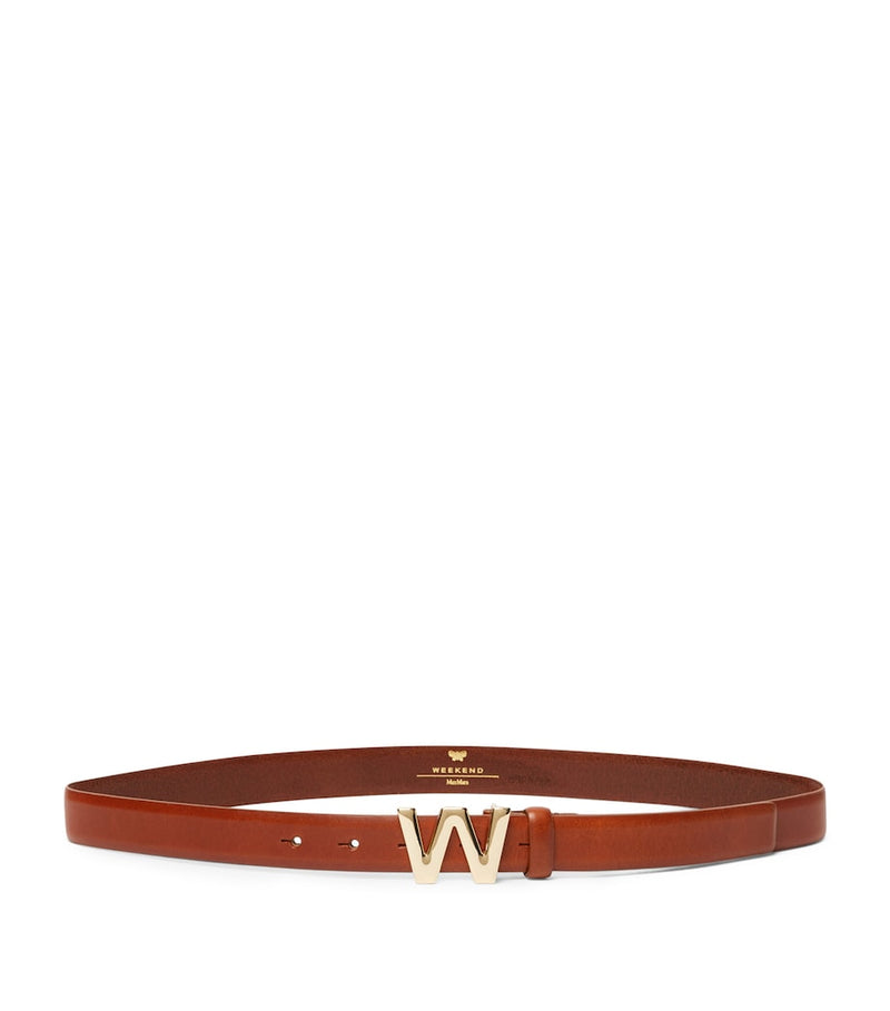 Weekend Max Mara Leather Logo Belt
