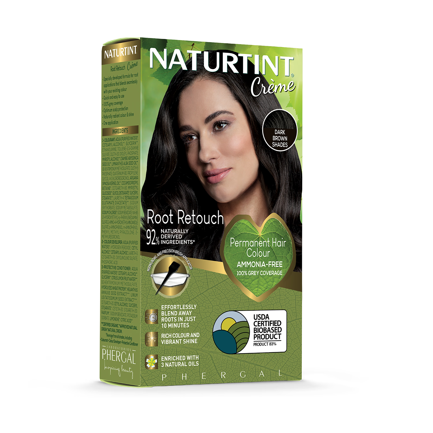 Naturtint Root Retouch Crème Dark Brown 45ml - British product