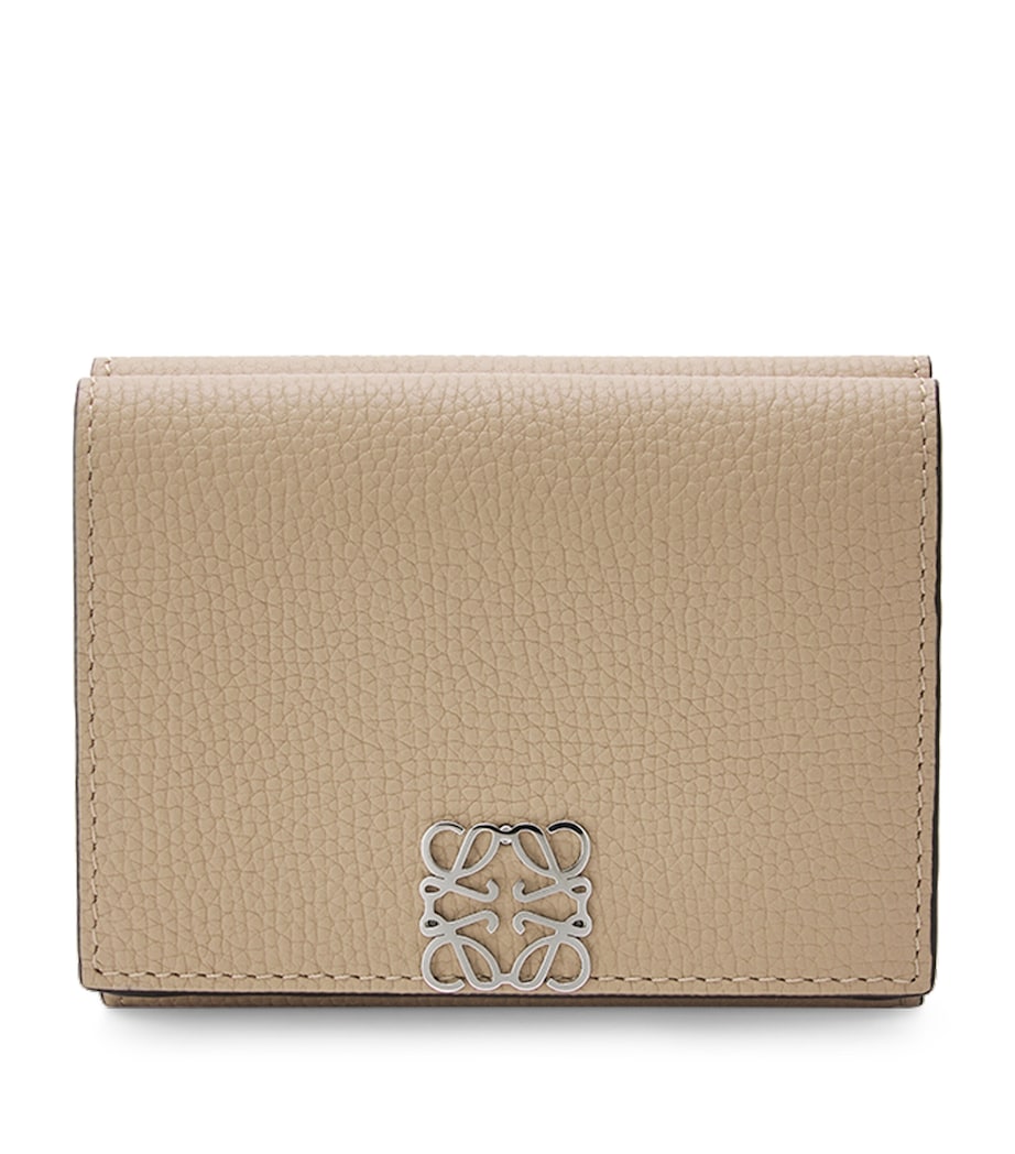 LOEWE pebble calfskin trifold wallet Anagram closure (British brand)