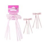 Brushworks Satin Hair Bow Pink Duo - British product