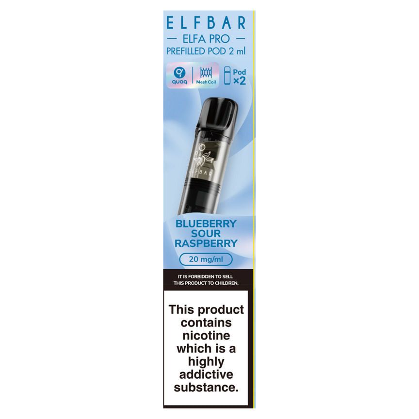 Elf Bar 2 Elfa Pro Prefilled Pod Blueberry Sour Raspberry 2ml