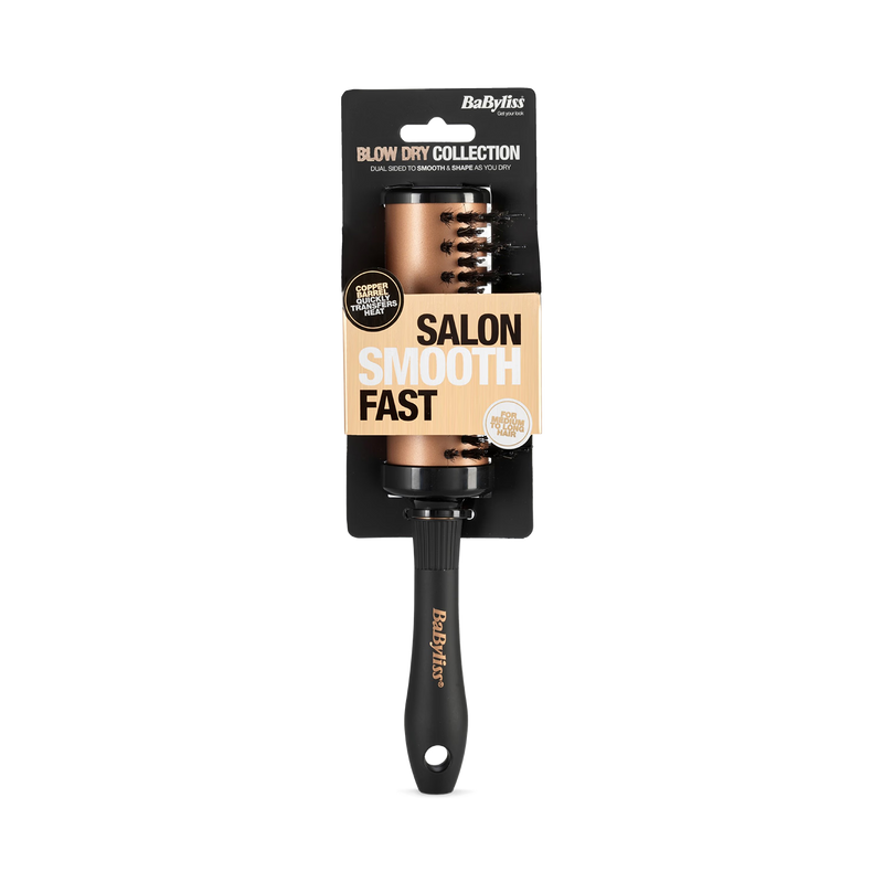 BaByliss copper half barrel brush for volumised blow drying (British brand)