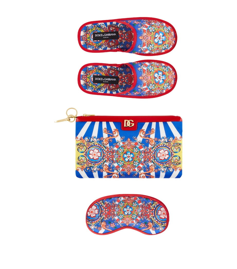 Dolce&Gabbana Casa Carretto travel set with sleep mask and slippers (British brand)