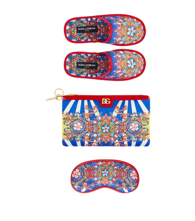 Harrods Dolce&Gabbana Casa Carretto Slippers and Sleep Mask Travel Set- Buy online at McGrocer
