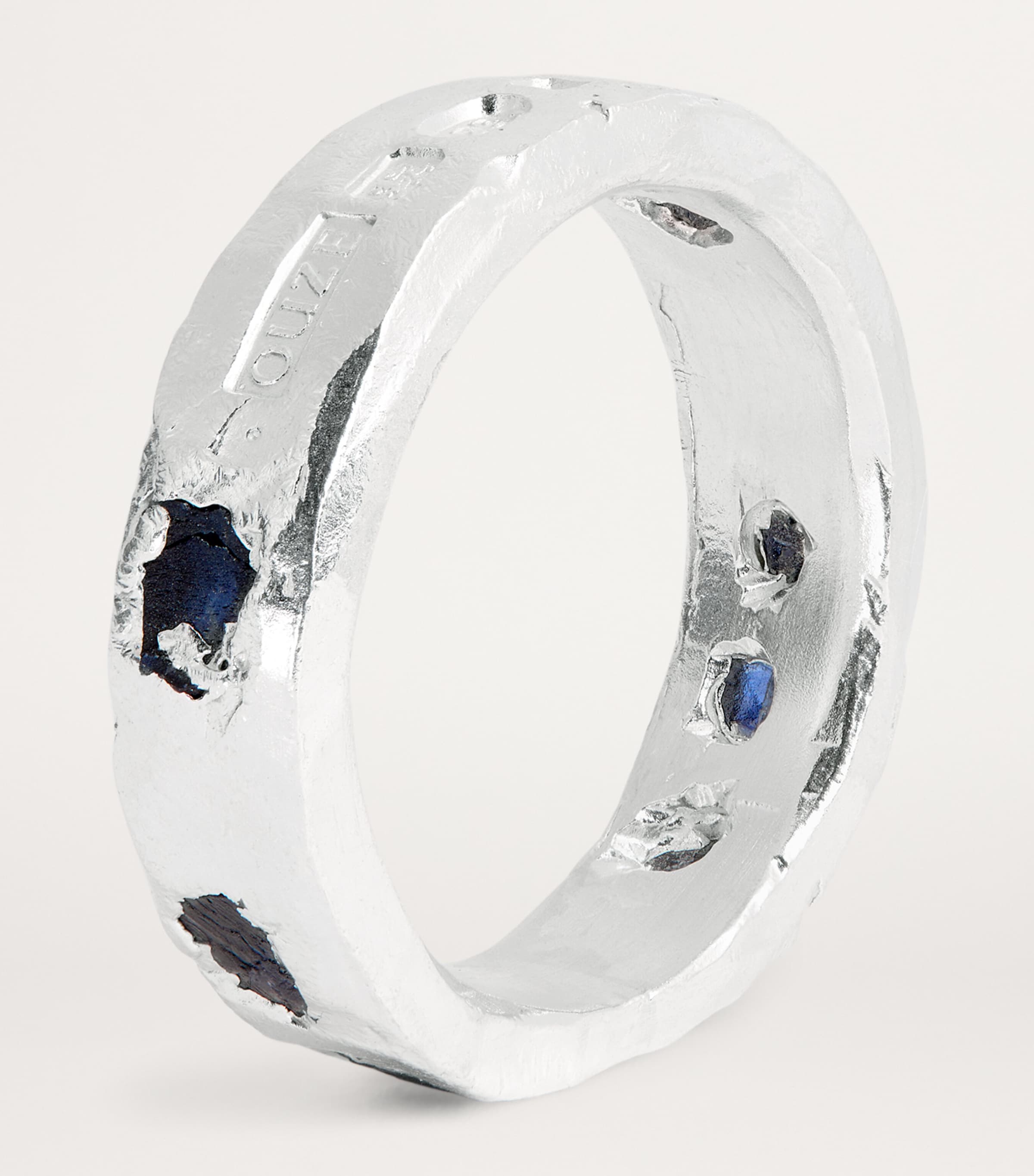 The Ouze sterling silver and sapphire ring - British product