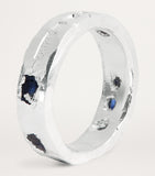 The Ouze sterling silver and sapphire ring - British product