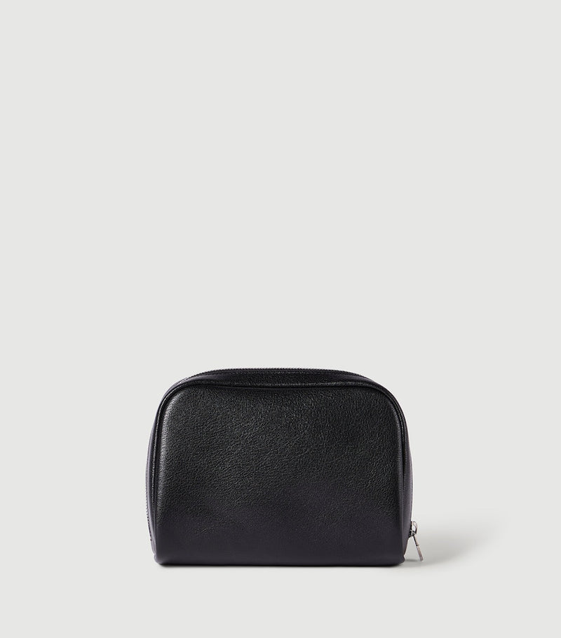Brunello Cucinelli leather beauty case with gold-tone logo, imported from the UK