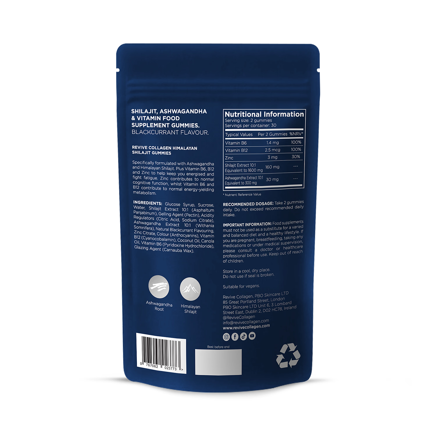 Revive Collagen Himalayan Shilajit Gummies energy supplement - British product