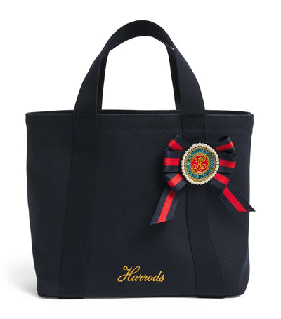 Harrods Harrods Small Cotton Canvas British Rosette Tote Bag- Buy online at McGrocer