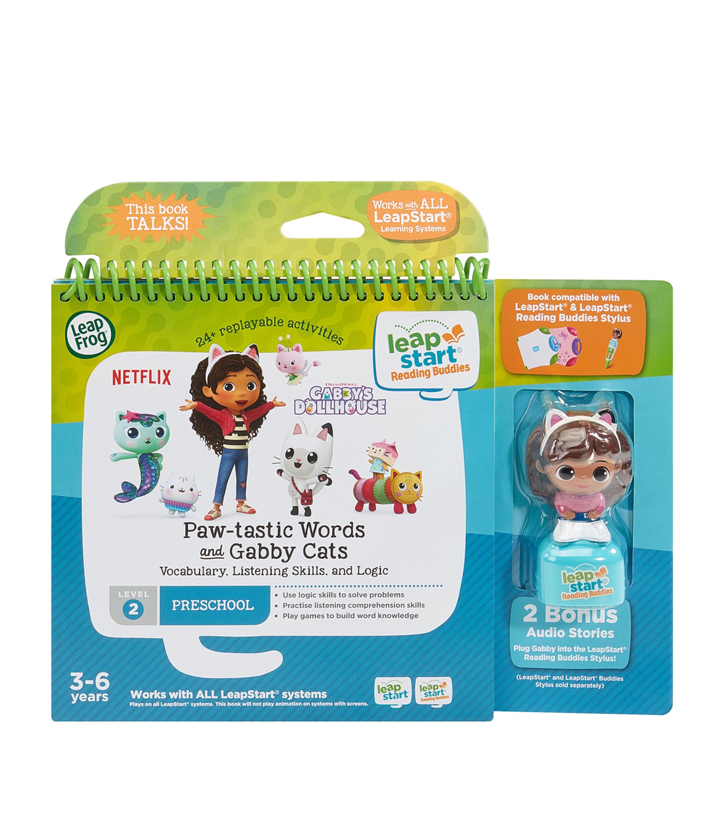 Leapfrog Leapstart Buddies Paw-tastic Words and Gabby Cats interactive activity book, UK version
