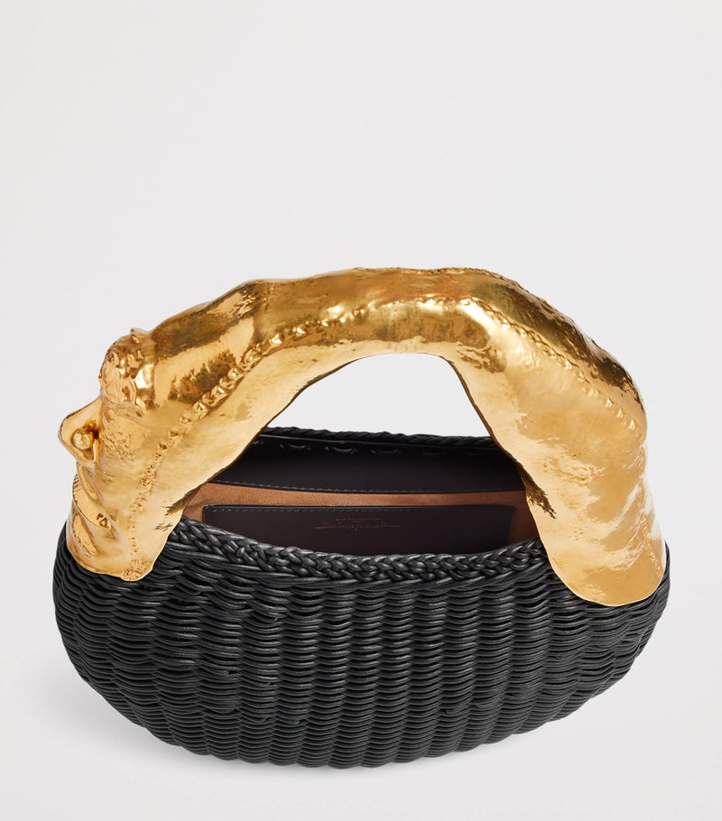 Schiaparelli Anatomy basket bag calfskin metal handle, UK version