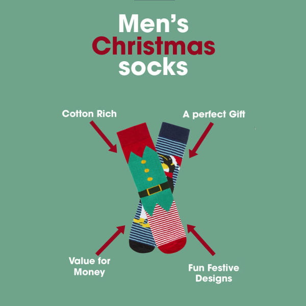 Sock Snob Christmas socks 12 pair multipack (British brand)