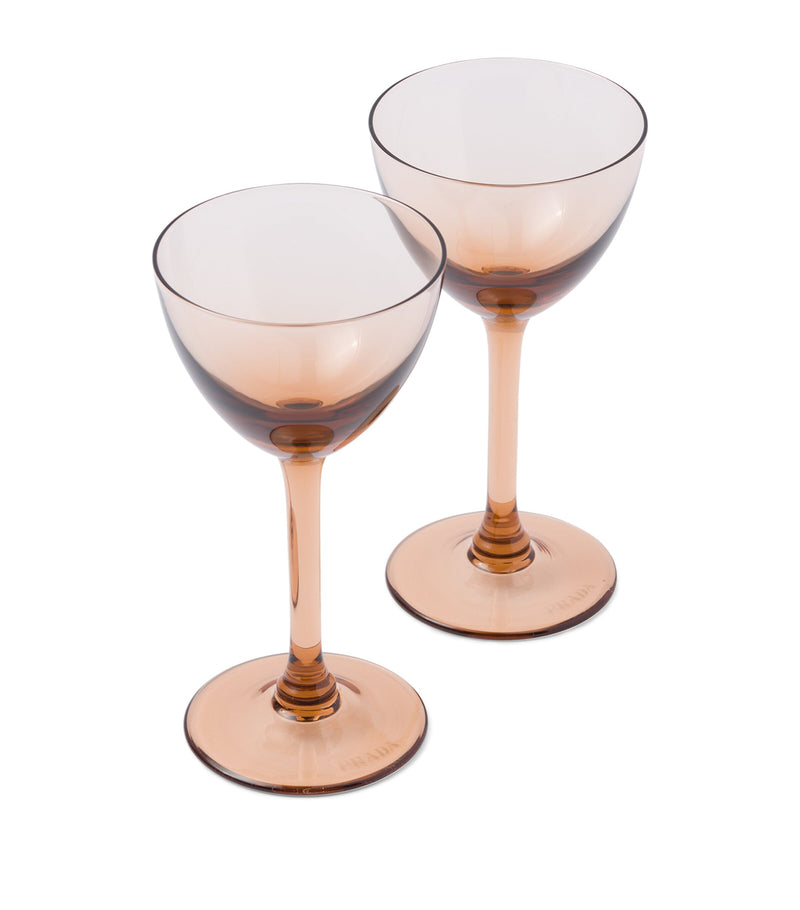 Prada New York cocktail glasses set of 2, imported from the UK