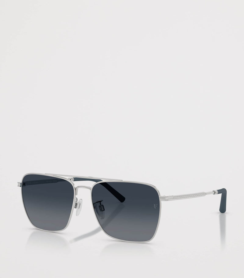 Oliver Peoples Metall R-15 firkantede solbriller, britisk versjon