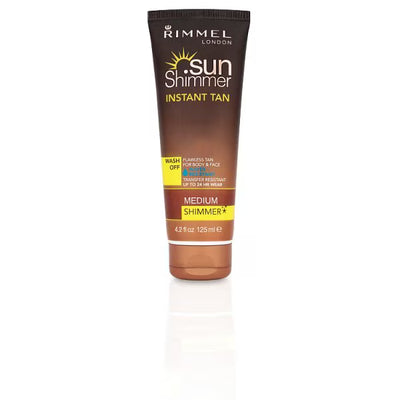 Superdrug Rimmel Sunshimmer Instant Tan Medium Shimmer Fake Tan 125ml- Buy online at McGrocer