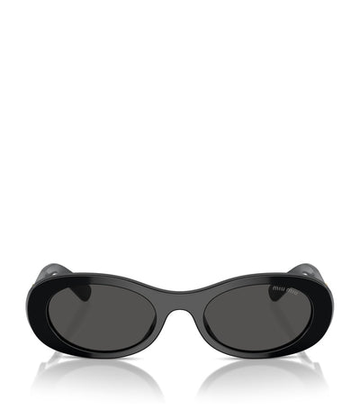 Harrods Miu Miu Acetate Oval Sunglasses- Buy online at McGrocer