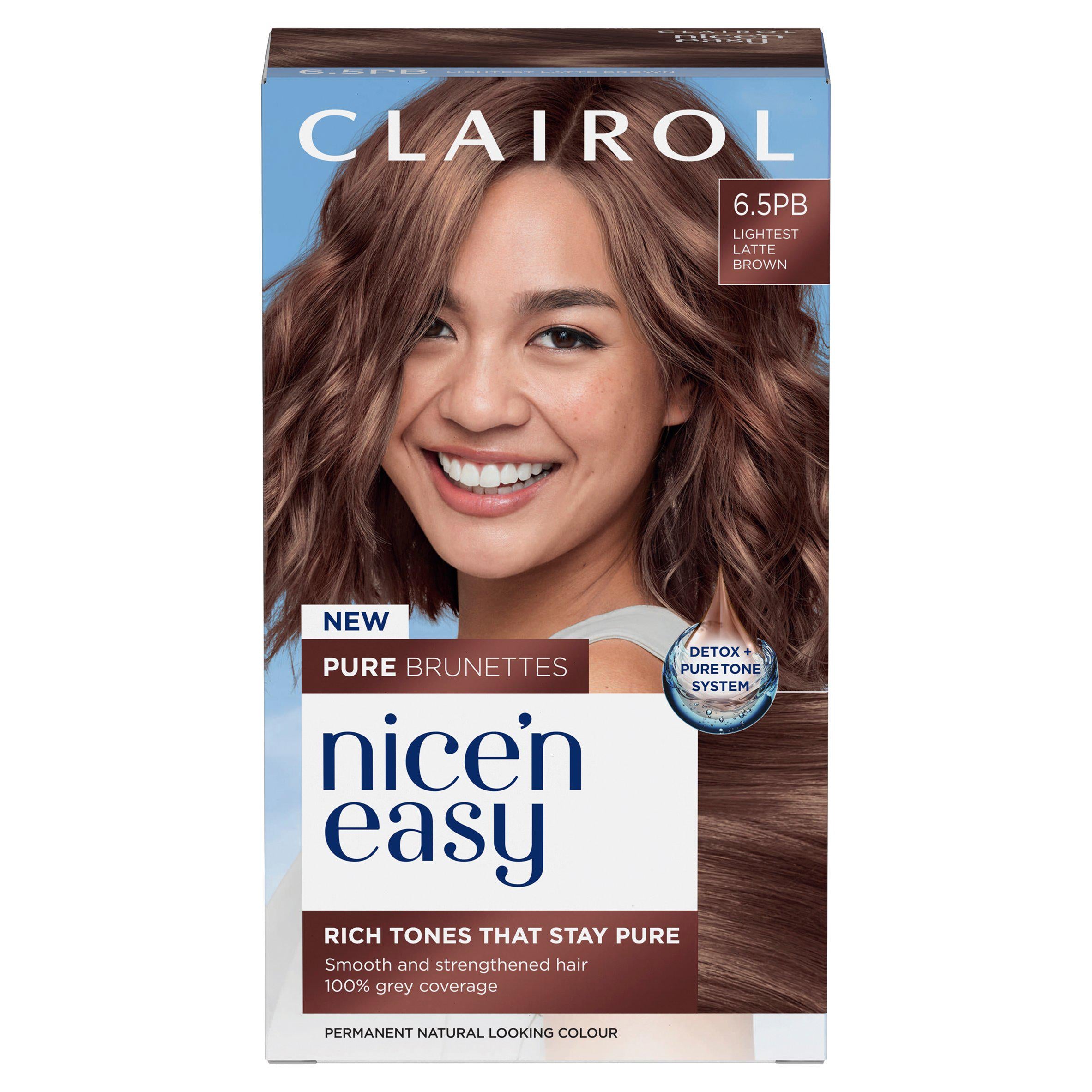 Clairol Pure Brunettes Nice'n Easy 6.5PB Lightest Latte Brown GOODS Sainsburys   